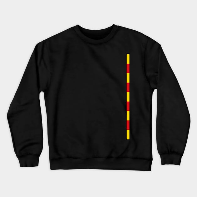 Senyera - Flag of Catalonia - Style Stripe Crewneck Sweatshirt by Nikokosmos